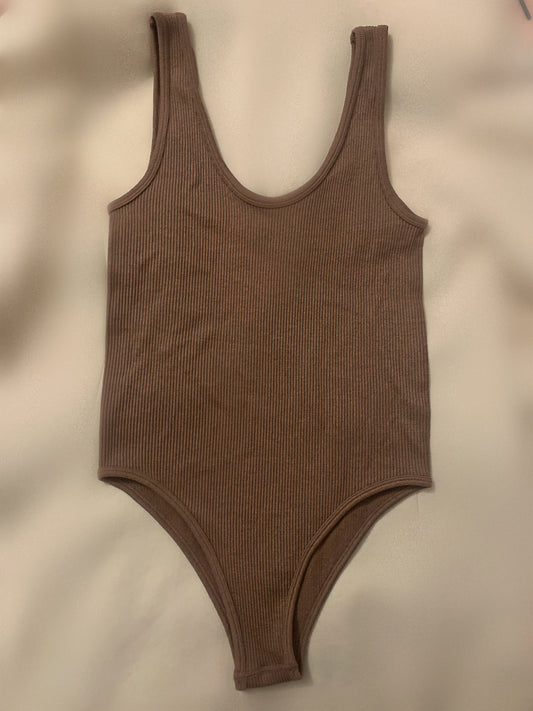 Nude Brown Ribbed Body